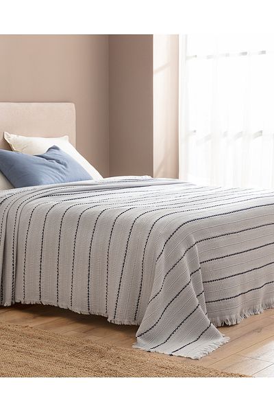 Madame Coco Envelope Double Bedspread - Luxury Collection - Gray