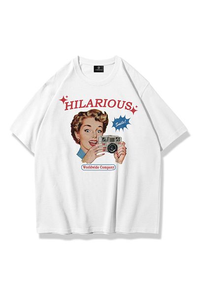 Trendiz Unisex Hilarious Tshirt Λευκό