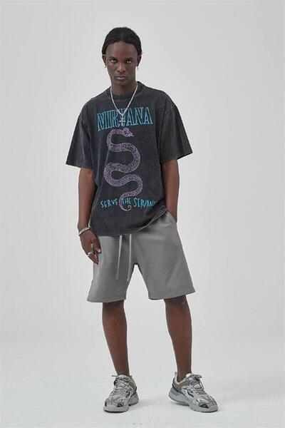 Trendiz Unisex Serve The Servants Nirvana Washable Tshirt Anthracite