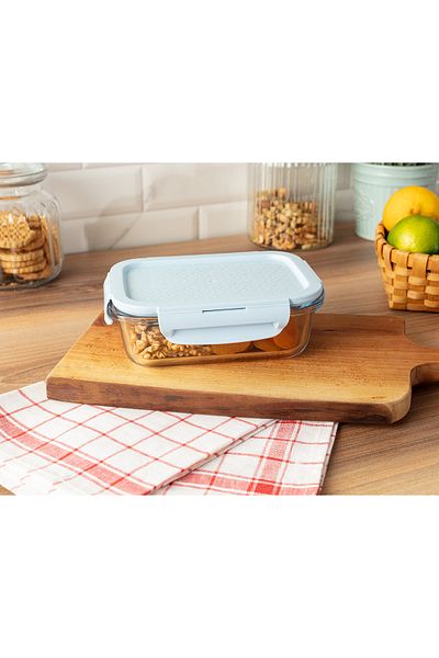 Madame Coco Modena Rectangular Borosilicate Glass Storage Container with Lid - 650ml