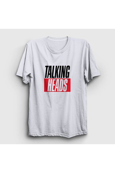 Presmono Λευκό λογότυπο Talking Heads Unisex T-Shirt - 491928 ττ