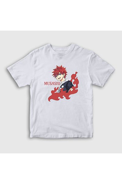 Presmono Tricou pentru copii unisex cu model Musashi Anime - alb, model Orient 486269 tt