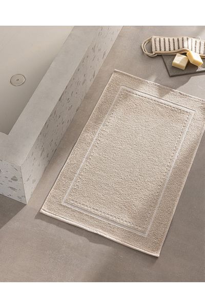 Madame Coco Angeline Beige Cotton Foot Towel - 50x80 Cm - Natural Collection