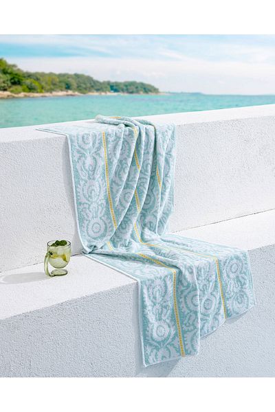 Madame Coco Turquoise Herbert 100% Cotton 70x150 cm Beach Towel