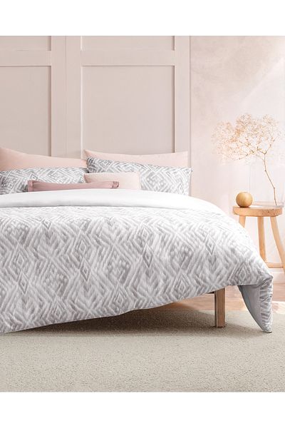 Madame Coco Darcia Single 100% Cotton Ranforce Printed Duvet Cover Set - Gray