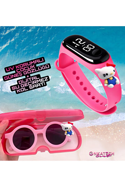 havzoria Figürlü Dijital Dokunmatik Led Ekran Çocuk Saati +Figürlü Gözlük (Gö...