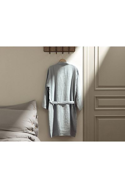 Madame Coco Halat de baie Zoe Muslin 100% bumbac - gri
