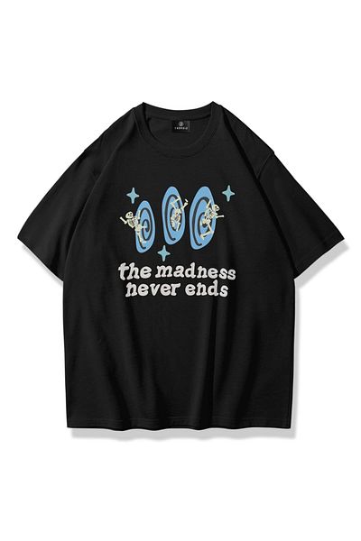 Trendiz Unisex Madness Never Ends Tshirt Μαύρο