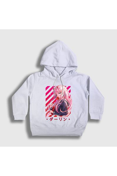 Presmono Hanorac alb unisex pentru copii - Zero Two V2 Darling In The Franxx Hoodie 483218 tt