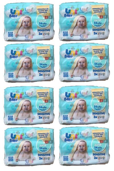 Uni Baby Active Wet Wipes 24 X 52 Pieces