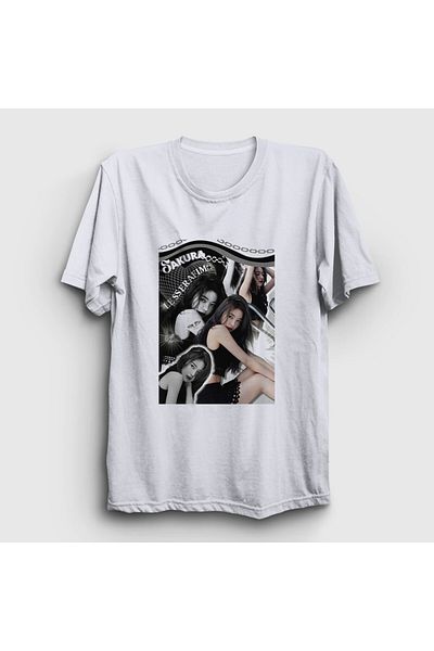 Presmono Μπλουζάκι Unisex Λευκό Sakura K Pop Le Sserafim 482160 ττ