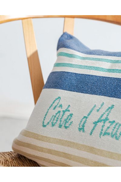 Madame Coco Κάλυμμα μαξιλαριού Ardoix - 33x50 cm, Navy Blue/Beige