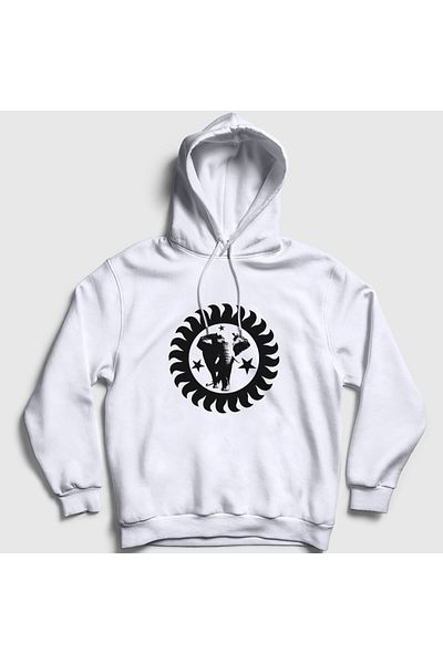 Presmono Λευκό λογότυπο Unisex φούτερ με κουκούλα - 490522 ττ
