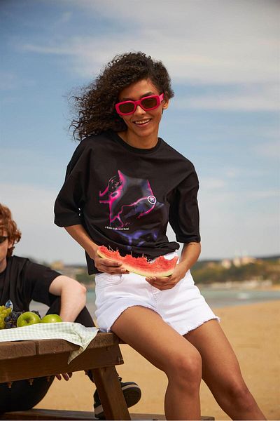 Trendiz Unisex Μαύρο Μικρό Απώλειο Μπλουζάκι κλέβει