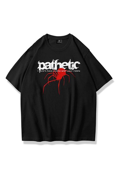 Trendiz Unisex Pathetic Tshirt Μαύρο