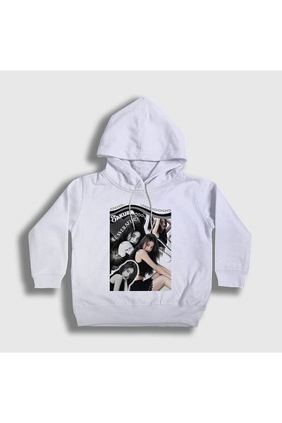 Presmono White Sakura K Pop - Hanorac cu glugă pentru copii unisex 482182 tt
