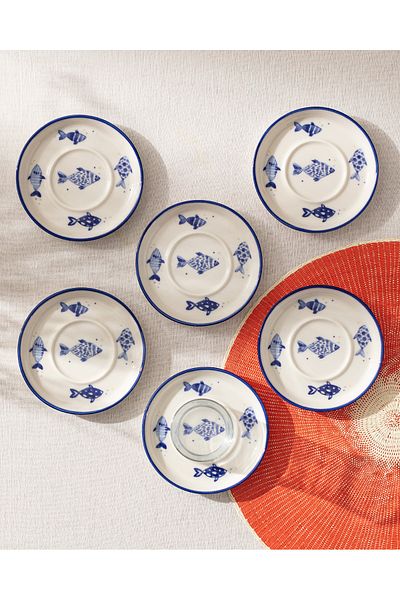 Madame Coco Grande Poisson - Set of 6 Tea Plates
