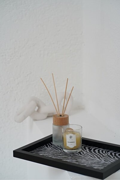 DEKORMED Decorative Zebra Pattern Multi-Purpose Presentation/Organizer/Tray