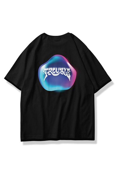 Trendiz Unisex Trouble Tshirt Μαύρο