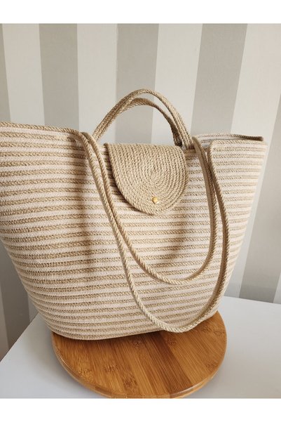 Yektayla Handmade Straw Beach Bag, Designer Beach Bag, Shoulder Bag, Shoulder Bag