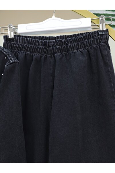 Modamorfo Black Sprinkled Stone Buttoned Jacket and Trousers Denim Set