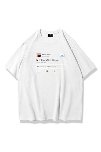 Trendiz Унисекс тениска Kanye Tweet бяла