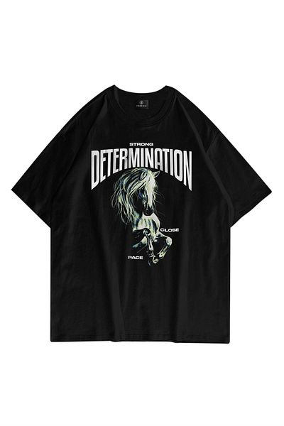 Trendiz Unisex Determination Μαύρο Tshirt