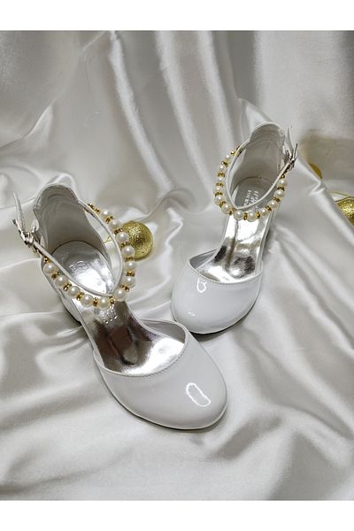 patik ayakkabı Children's Shoes with Pearl Heels