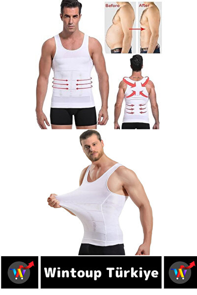 Wintoup Special Production Gynecomastia Upright Posture Enhancer Belly Firming Elastic Male Athlete Corset 2 Pieces