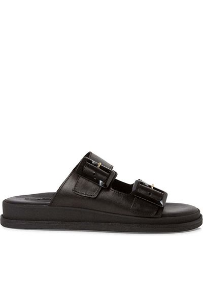 Tamaris Black Slippers Womens Shoes