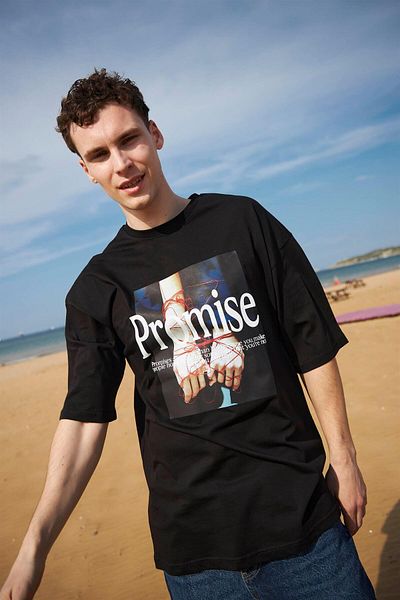 Trendiz Μαύρο μπλουζάκι Unisex Promise