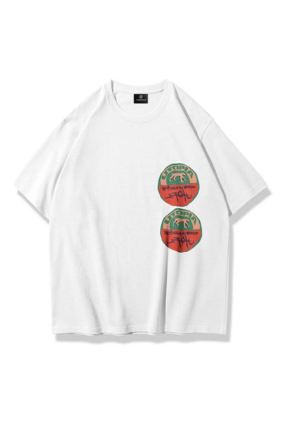 Trendiz Unisex Utopia Light Travis Scott Tshirt Λευκό