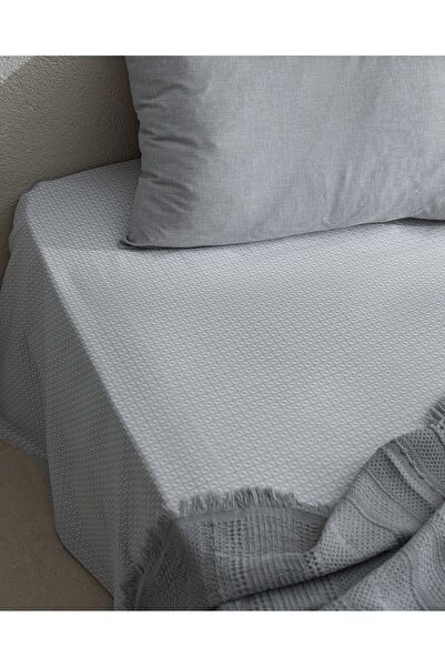 Madame Coco Delrico Single Cotton Sheet Set - Gray