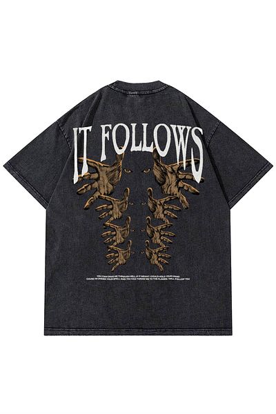 Trendiz Unisex Grey It Follows Washable Tshirt