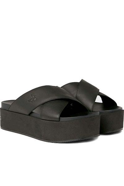 Calvin Klein Jeans Black Slippers Womens Shoes
