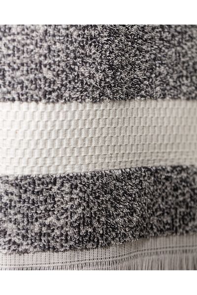 Madame Coco Anthracite Brest 100% Cotton Face Towel - 50X85 cm - Natural Collection