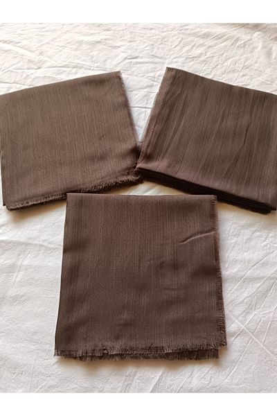 KVSHOME Hijab 3-Piece Same Color Flared Cotton Writing Scarf 100X100Cm