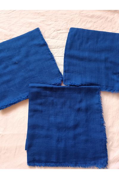 KVSHOME Hijab 3-Piece Same Color Flared Cotton Writing Scarf 100X100Cm