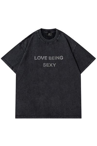 Trendiz Unisex Love Being Washable Tshirt Anthracite