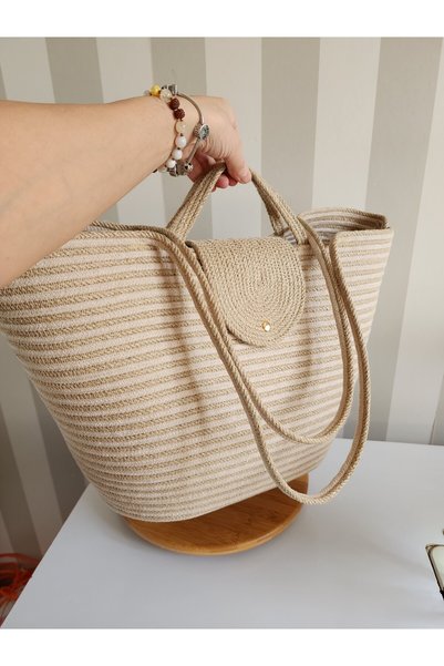 Yektayla Handmade Straw Beach Bag, Designer Beach Bag, Shoulder Bag, Shoulder Bag
