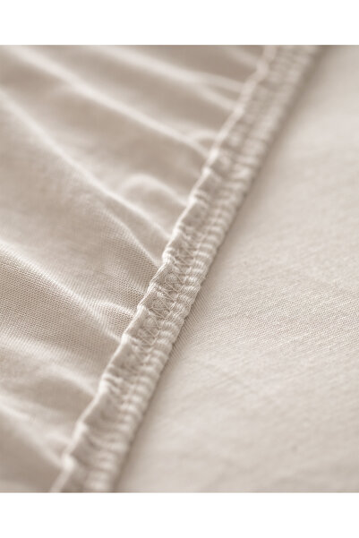 Madame Coco Belle Single Bamboo Bed Sheet - Plus Elastic, Stone Color