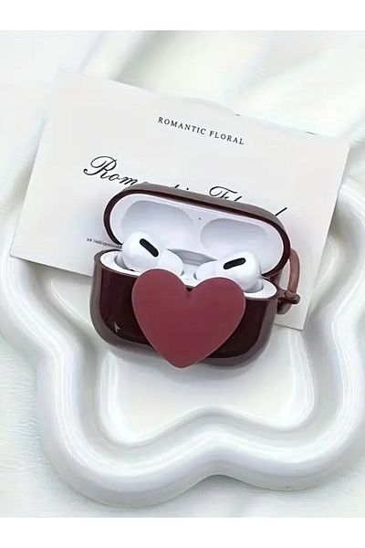 KVK PRİVACY AirPods Pro 2Nd Generation Compatible Plum Heart Headphone Case
