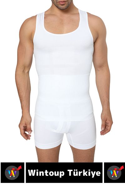 Wintoup Special Production Gynecomastia Upright Posture Enhancer Belly Firming Elastic Male Athlete Corset 2 Pieces