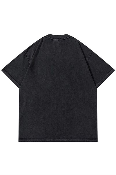 Trendiz Unisex Μπλουζάκι με παγωτό κρανίο ανθρακί που πλένεται