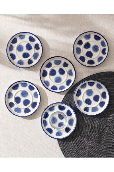 Madame Coco Grand Rond 6-Piece Tea Plate Set