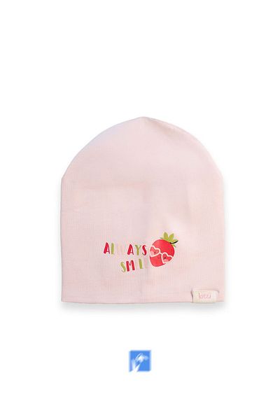 Kardelen Butik Denizli 100% Cotton Double Layer Girl's Combed Cotton Cap (1-4 Years)