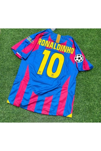BYSPORTAKUS Ronäldınho 2006 Sezon Fcb Retro Yetişkin T-shırt