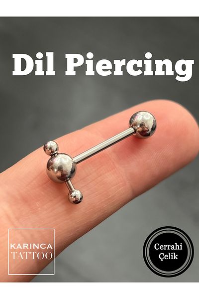 Karınca Piercing Surgical Steel Tongue Piercing - Playable Tip