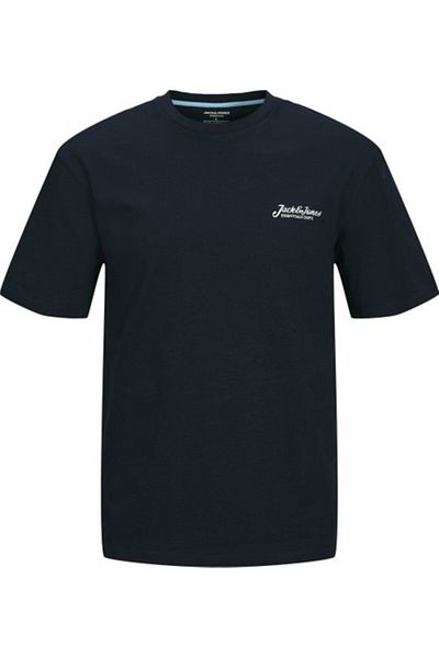 Jack & Jones Ανδρικό μπλουζάκι Jjbeau Tee Ss Frontprint Crew Neck Ln Navy Blue 12275012