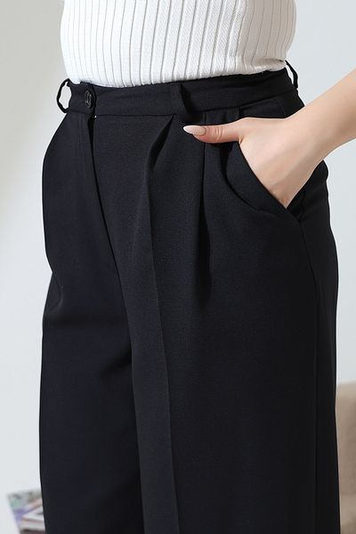 NEAR Buttoned Palazzo Pants with 2 Pencils - Flared Cut/High Waist